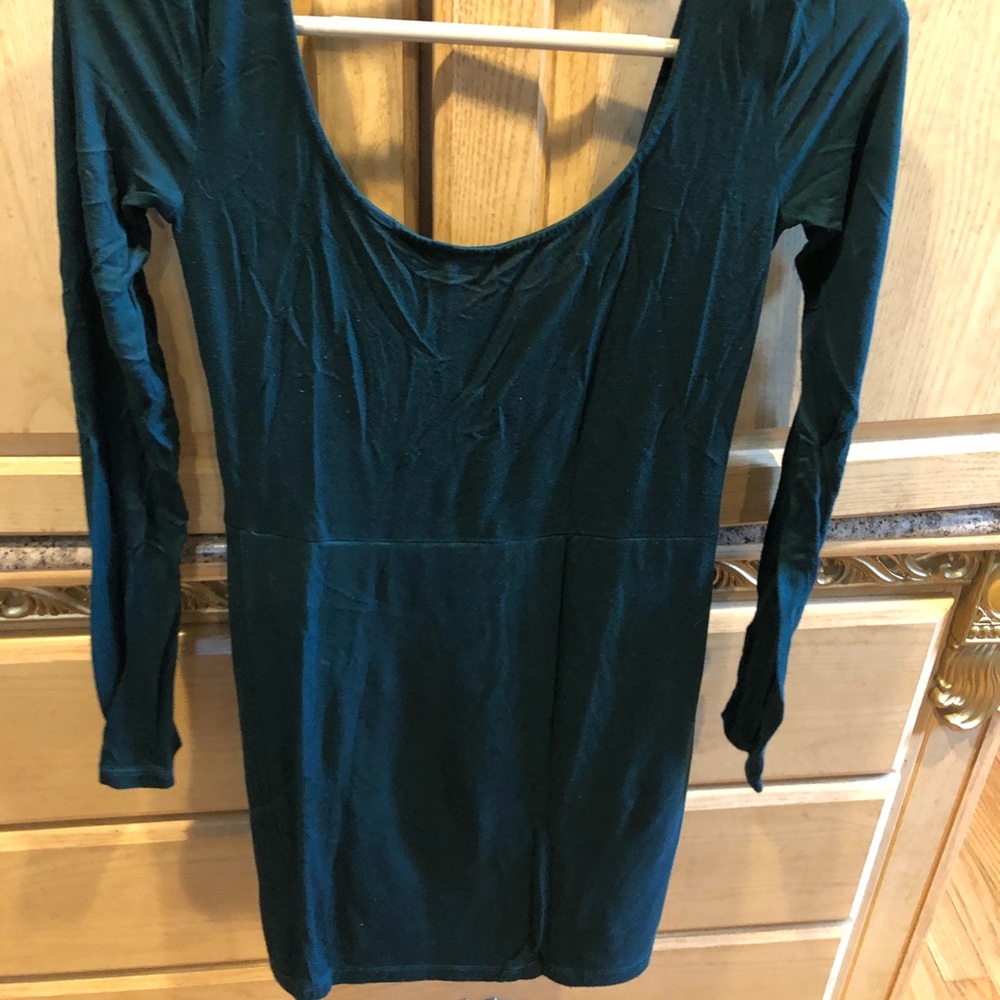 Teal body-con dress